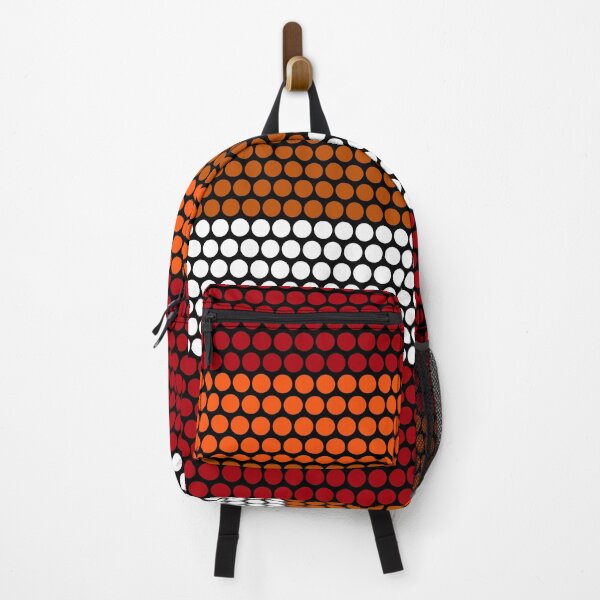 Item preview, DOT STRIPES. PATTERN. RED/ORANGE/WHITE/BLACK. designed and sold by 5hertz.