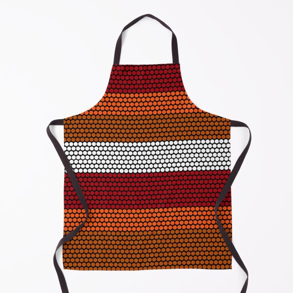 Item preview, DOT STRIPES. PATTERN. RED/ORANGE/WHITE/BLACK. designed and sold by 5hertz.