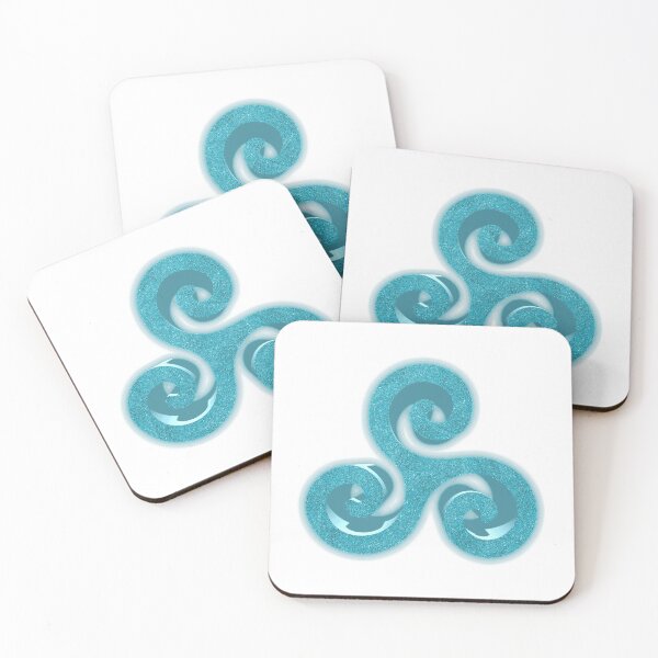 Item preview, Aqua blue 3d triskel ornament designed and sold by joshuayule.