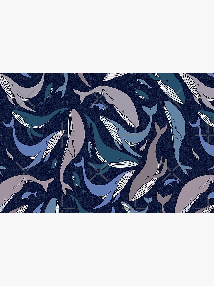 School of whales by Elenanaylor