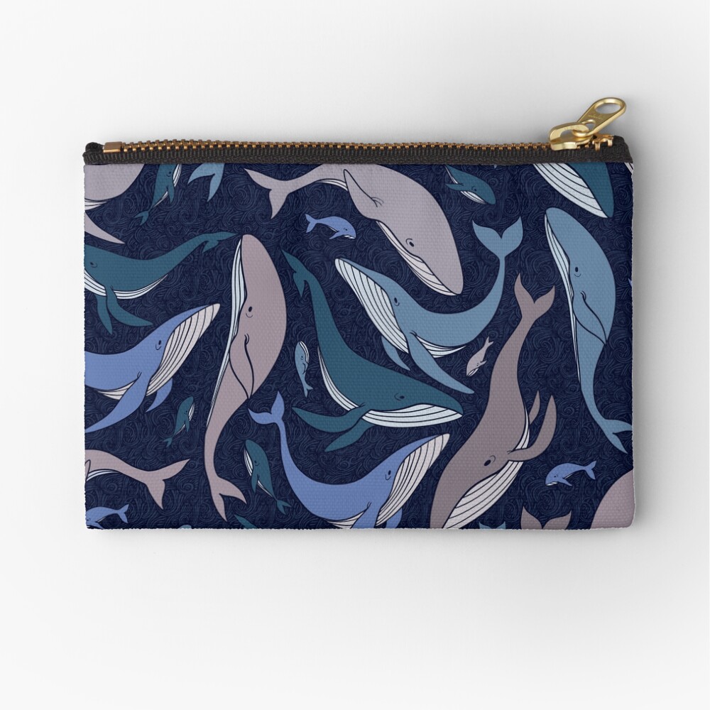 School of whales Zipper Pouch