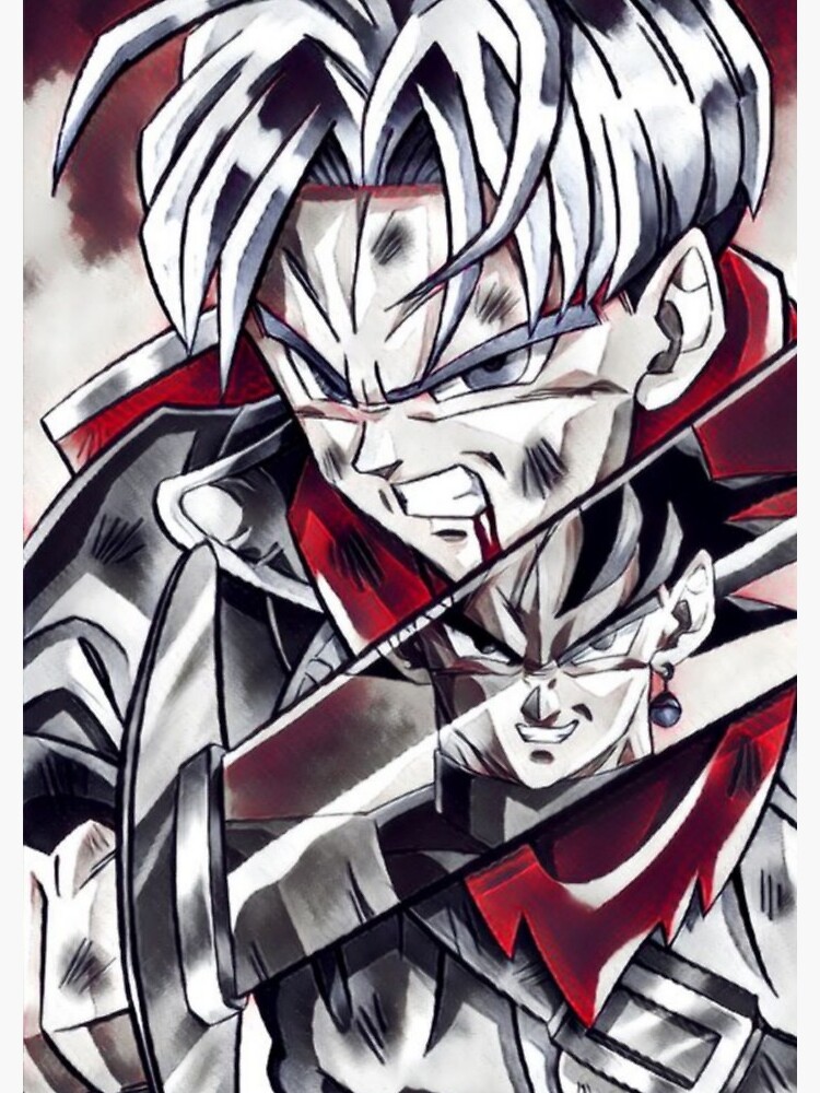 "Black Goku vs. Trunk" Spiral Notebook by nana509 Redbubble