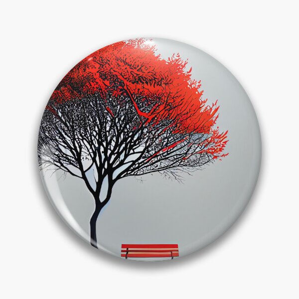 Item preview, The Solitude of a Red Tree in a Snowy Landscape designed and sold by Colourpixels.