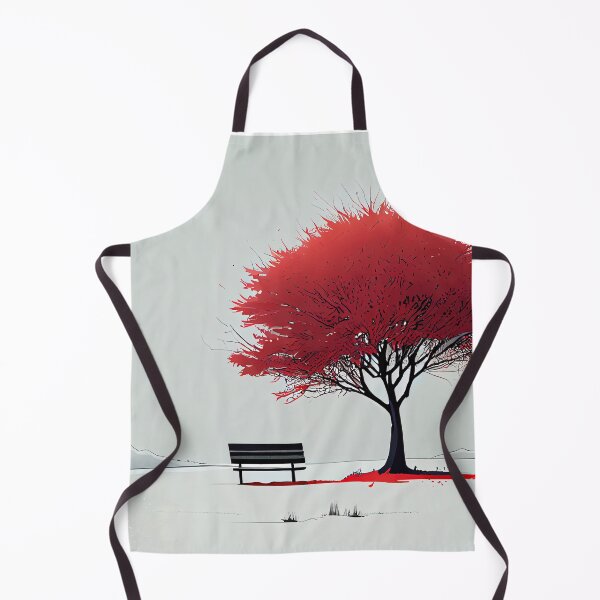 Item preview, The Magic of a Red Tree in a Minimalist Snowscape designed and sold by Colourpixels.