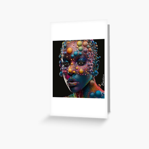 Bubble Lady Tale Teller Club Orchestra Art by iServalan CDM Music Tracks and Book Illustrations Greeting Card