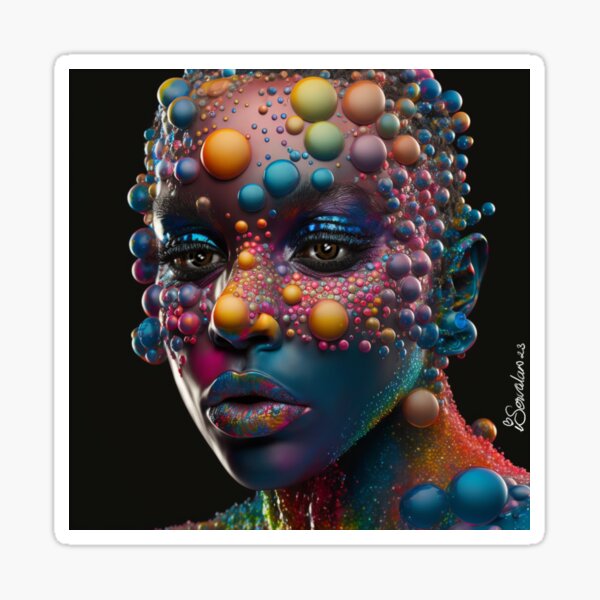 Bubble Lady Tale Teller Club Orchestra Art by iServalan CDM Music Tracks and Book Illustrations Sticker