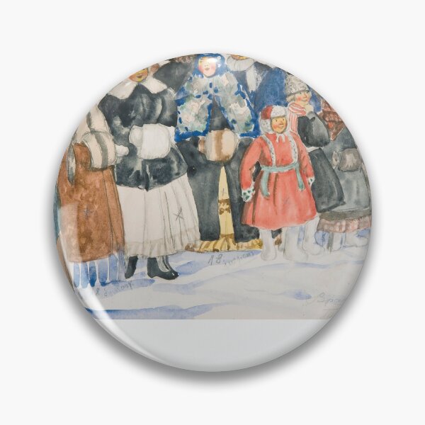 Item preview, Boris Kustodiev Design For The Spectators In The Power Of The Fiend ( 1919) designed and sold by TeeARTHY.