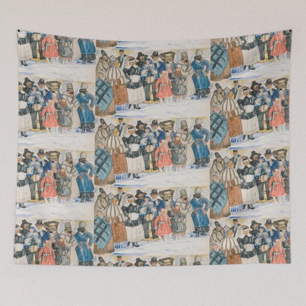 Item preview, Boris Kustodiev Design For The Spectators In The Power Of The Fiend ( 1919) designed and sold by TeeARTHY.