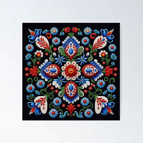 Item preview, Portuguese Folk Embroidery Traditional Pattern designed and sold by Orianah.