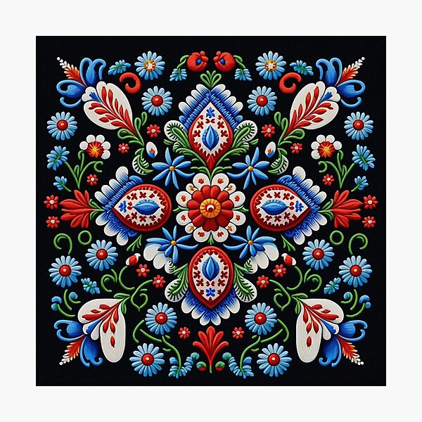 Item preview, Portuguese Folk Embroidery Traditional Pattern designed and sold by Orianah.