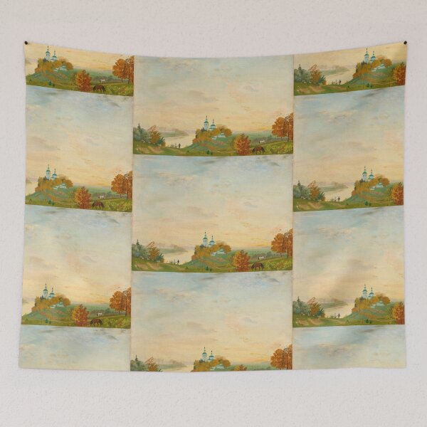 Item preview, Boris Kustodiev Above The River Autumn  designed and sold by TeeARTHY.