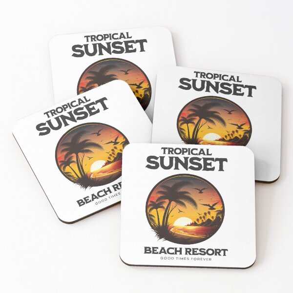 Item preview, Tropical sunset - beach resort designed and sold by flowinglobe.