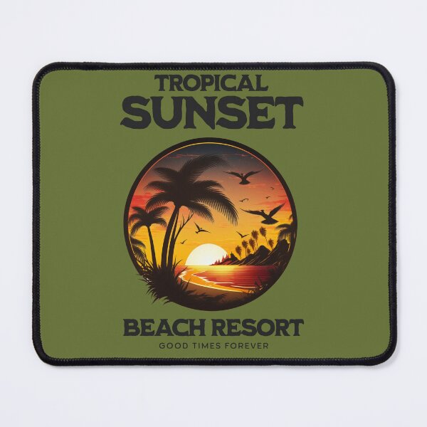 Item preview, Tropical sunset - beach resort designed and sold by flowinglobe.