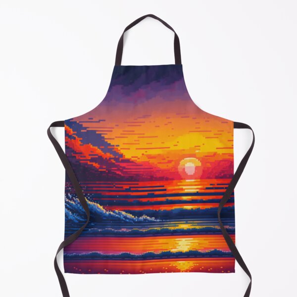 Item preview, Pixel Art Sunset Over Ocean "Amanda" designed and sold by SilverAndGolden.