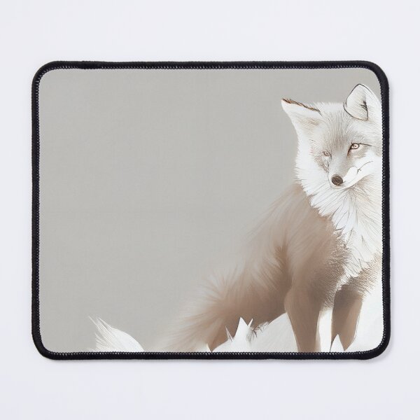Item preview, Neutral colored pencil drawing of fox designed and sold by happypapertime.