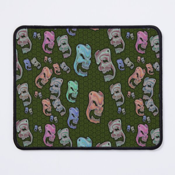 Item preview, Colored Skulls Comedy & Tragedy on deep Green Honeycomb designed and sold by AJLeibengeist.