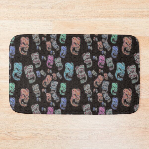 Artikelvorschau, Colored Skulls Comedy & Tragedy on Dark Brown Honeycomb entworfen und verkauft von AJLeibengeist.