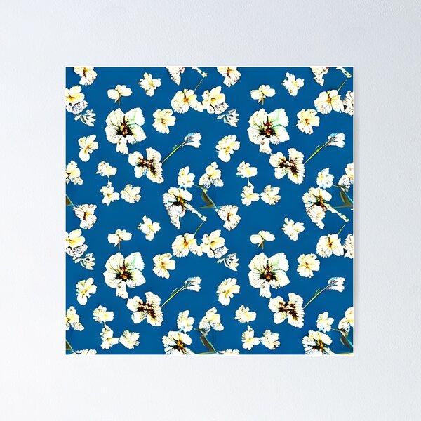 Item preview, Beautiful blue orchid flower pattern designed and sold by gramizzia.