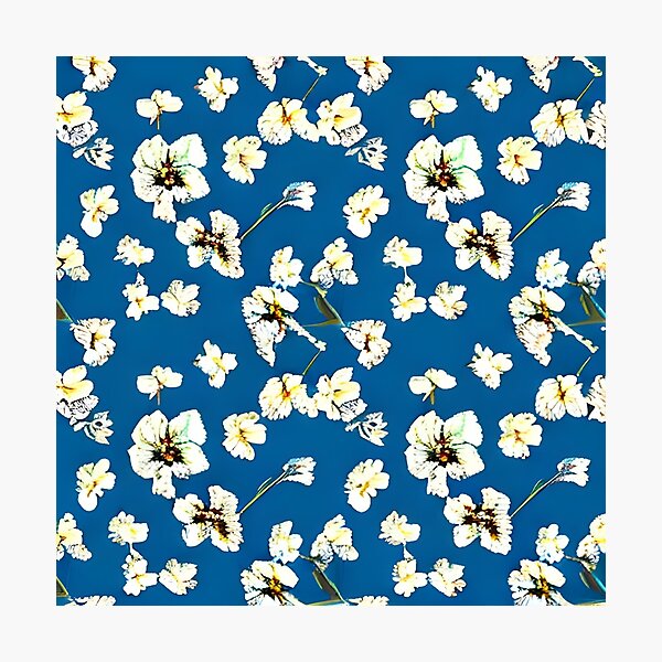 Item preview, Beautiful blue orchid flower pattern designed and sold by gramizzia.