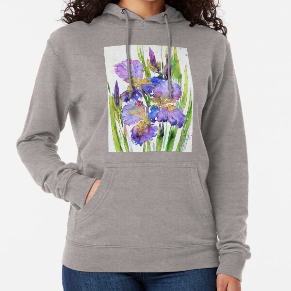 Purple Light Watercolor Painting Lightweight Hoodie