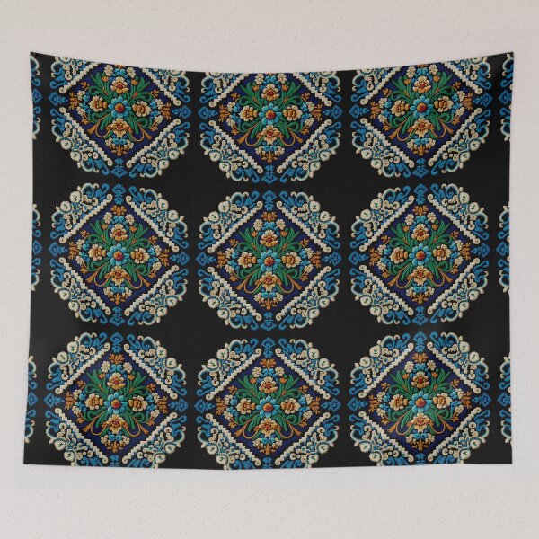 Item preview, Portuguese Folk Embroidery Traditional Pattern designed and sold by Orianah.