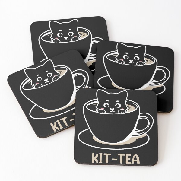 Item preview, Kitten Tea Funny Black Cat  designed and sold by AnimalsSpace.
