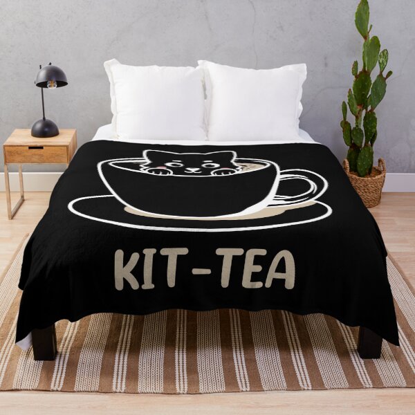 Item preview, Kitten Tea Funny Black Cat designed and sold by AnimalsSpace.