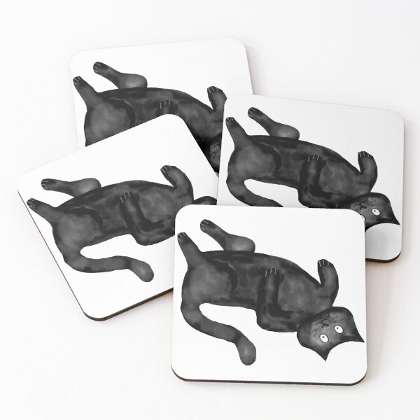 Item preview, black cat enjoyed designed and sold by assiya-fashion.
