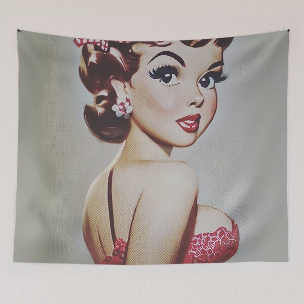 Item preview, Tiny and Cute Pinup Girl designed and sold by cutestpinups.