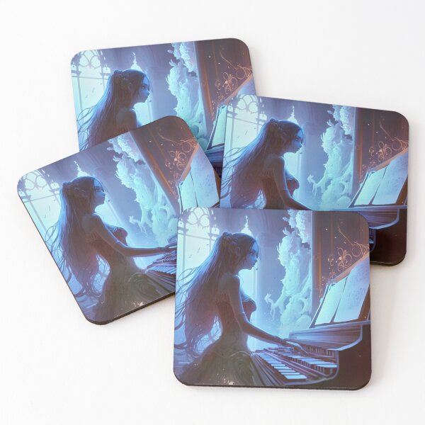 Item preview, Illuminated Melody, Goddess of the Piano designed and sold by oanaunciuleanu.
