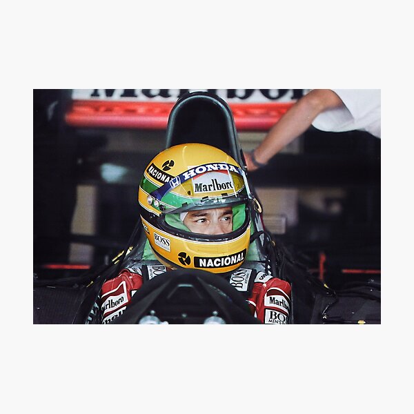 Ayrton Senna at the 1991 US Grand Prix Photographic Print