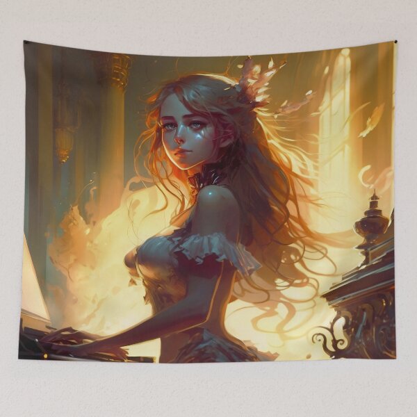 Item preview, Illuminated Melody, Goddess of the Piano designed and sold by oanaunciuleanu.