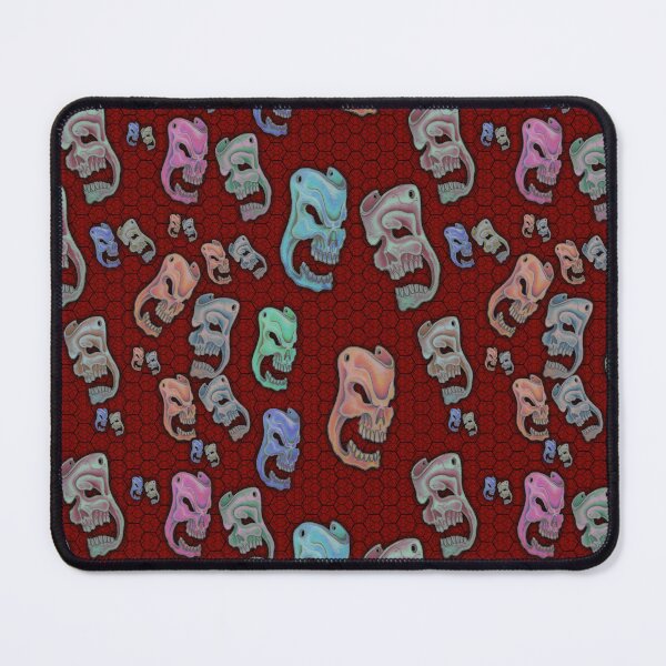 Item preview, Colored Skulls Comedy & Tragedy on Deep red Honeycomb designed and sold by AJLeibengeist.