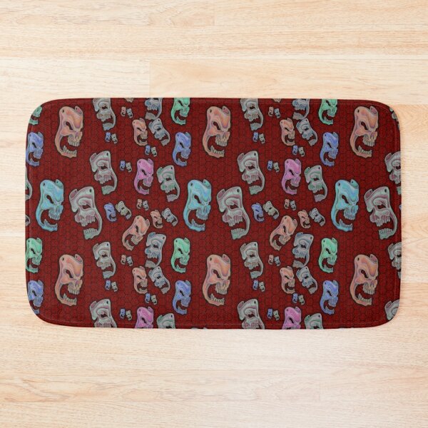 Item preview, Colored Skulls Comedy & Tragedy on Deep red Honeycomb designed and sold by AJLeibengeist.