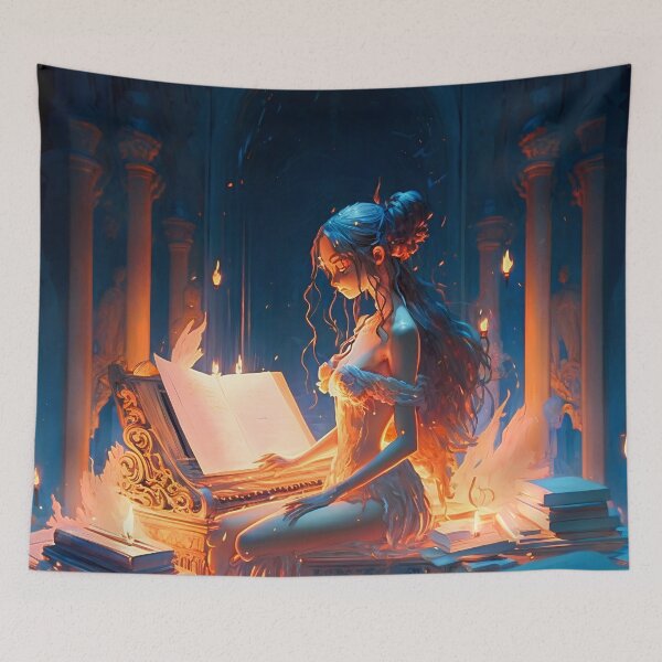 Item preview, Illuminated Melody, Goddess of the Piano designed and sold by oanaunciuleanu.