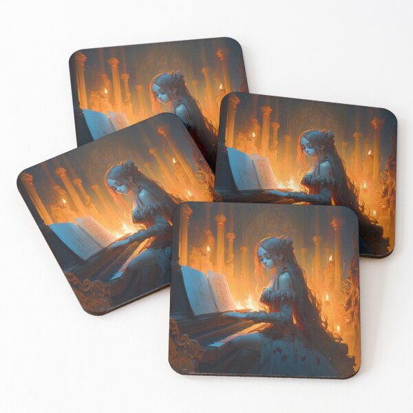 Item preview, Illuminated Melody, Goddess of the Piano designed and sold by oanaunciuleanu.