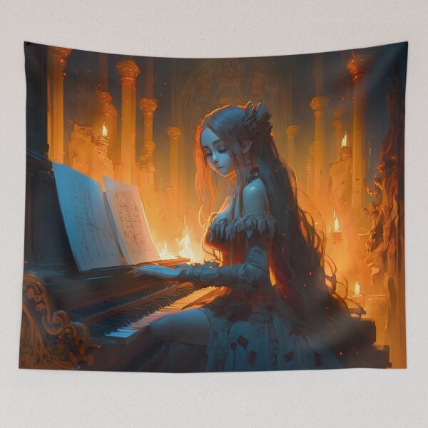 Item preview, Illuminated Melody, Goddess of the Piano designed and sold by oanaunciuleanu.