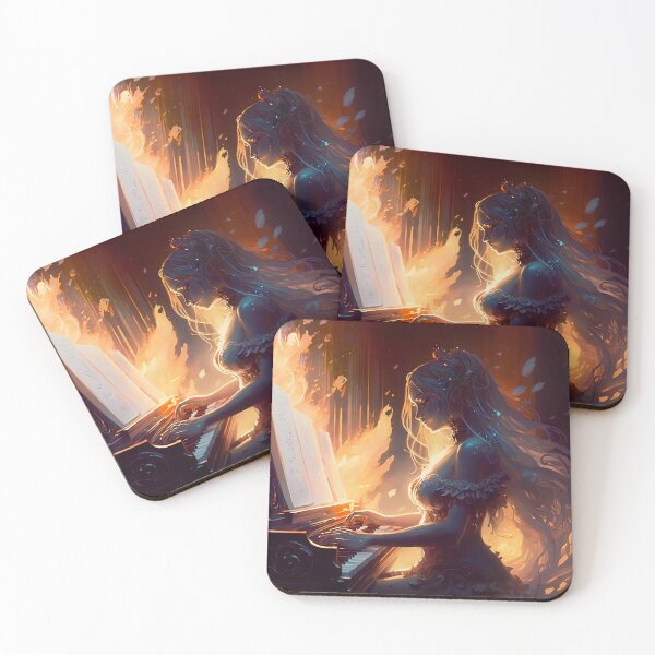 Item preview, Illuminated Melody, Goddess of the Piano designed and sold by oanaunciuleanu.