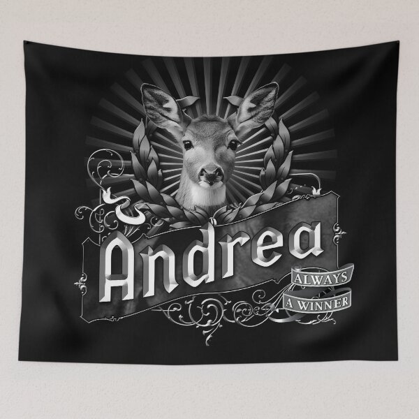 Item preview, Old-Timey Cute Deer/Doe Label with Andrea on it: A Vintage-Inspired Piece of Badassery designed and sold by PlaTolstoy.