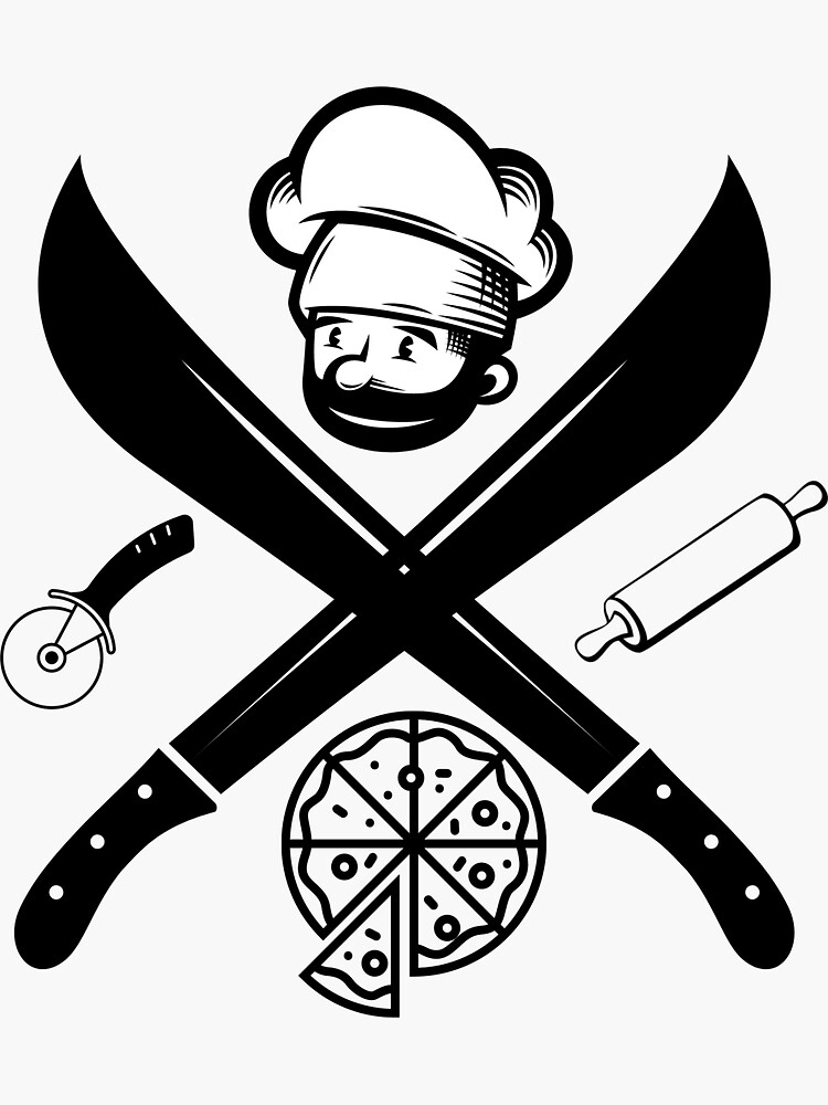 "Pizza Chef Master Crest! Home Pizza Chef Design" Sticker for Sale by