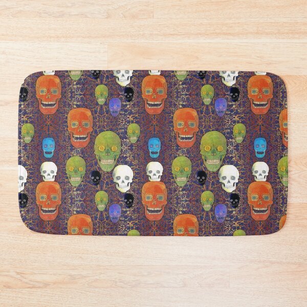 Artikelvorschau, Colored Skull Mix on Fractal Blue & Gold entworfen und verkauft von AJLeibengeist.