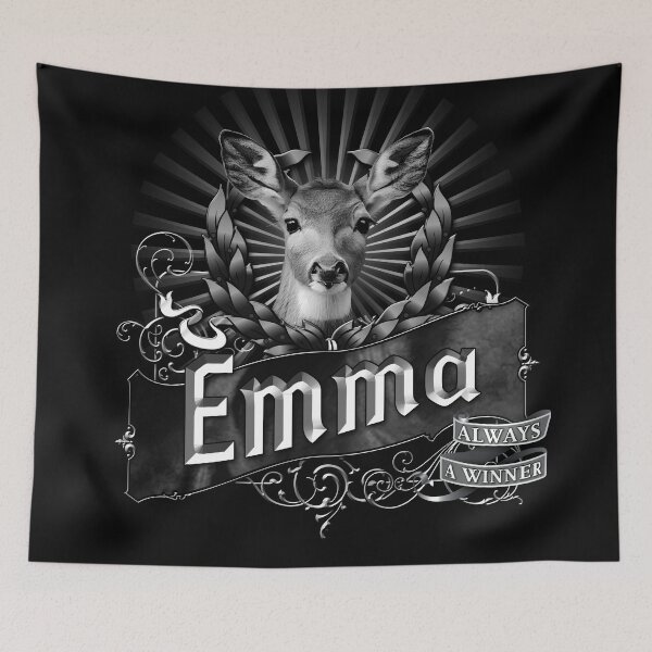 Item preview, Old-Timey Cute Deer/Doe Label with Emma on it: A Vintage-Inspired Piece of Badassery designed and sold by PlaTolstoy.
