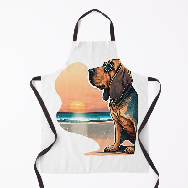 Item preview, Sunset Bloodhound Doggo | Vintage Bloodhound Doggo | Summer Bloodhound Doggo| Beach Bloodhound Doggo designed and sold by CosmicLoots.