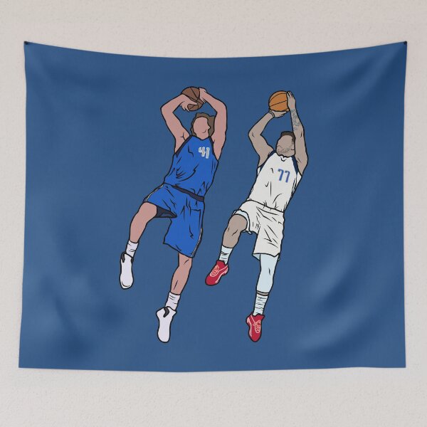 Item preview, Dirk Nowitzki and Luka Doncic Fadeaway designed and sold by RatTrapTees.