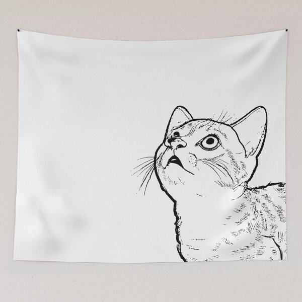 Aperçu de l'œuvre Chat mignon vous regardant | Trop mignon créée et vendue par MeowMerch.