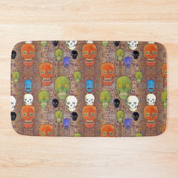 Artikelvorschau, Colored Skull Mix on Fractal Orange & Gold entworfen und verkauft von AJLeibengeist.