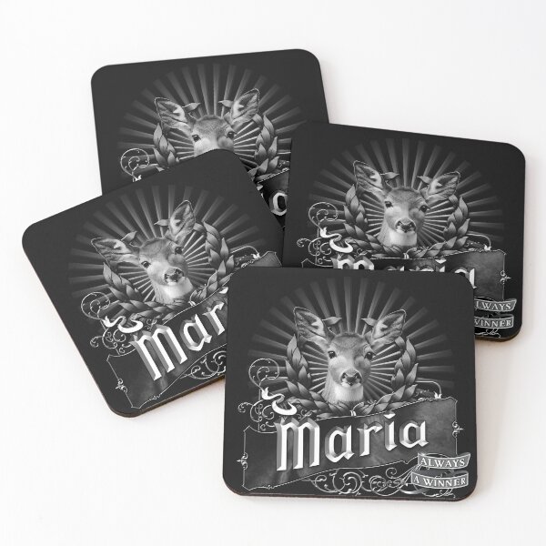 Item preview, Old-Timey Cute Deer/Doe Label with Maria on it: A Vintage-Inspired Piece of Badassery designed and sold by PlaTolstoy.