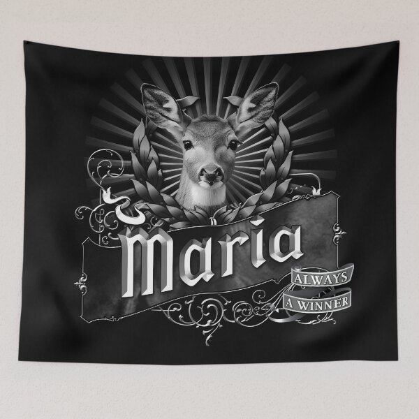 Item preview, Old-Timey Cute Deer/Doe Label with Maria on it: A Vintage-Inspired Piece of Badassery designed and sold by PlaTolstoy.