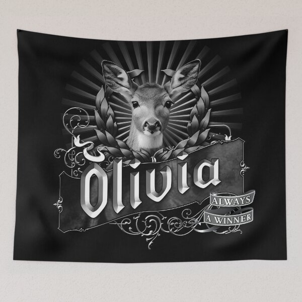 Item preview, Old-Timey Cute Deer/Doe Label with Olivia on it: A Vintage-Inspired Piece of Badassery designed and sold by PlaTolstoy.