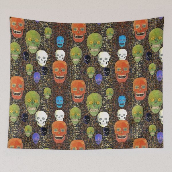 Aperçu de l'œuvre Colored Skull Mix on Fractal Honey Gold & Brown créée et vendue par AJLeibengeist.